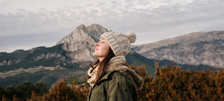 Woman Breathing